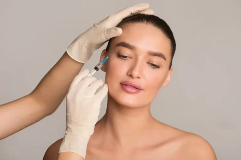 Facial treatment along the cheek and brow